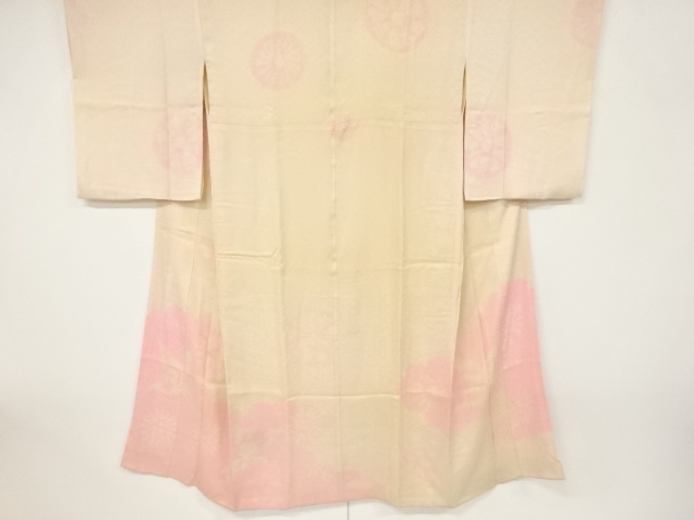 アンティーク　紋錦紗絞り唐松に梅模様長襦袢